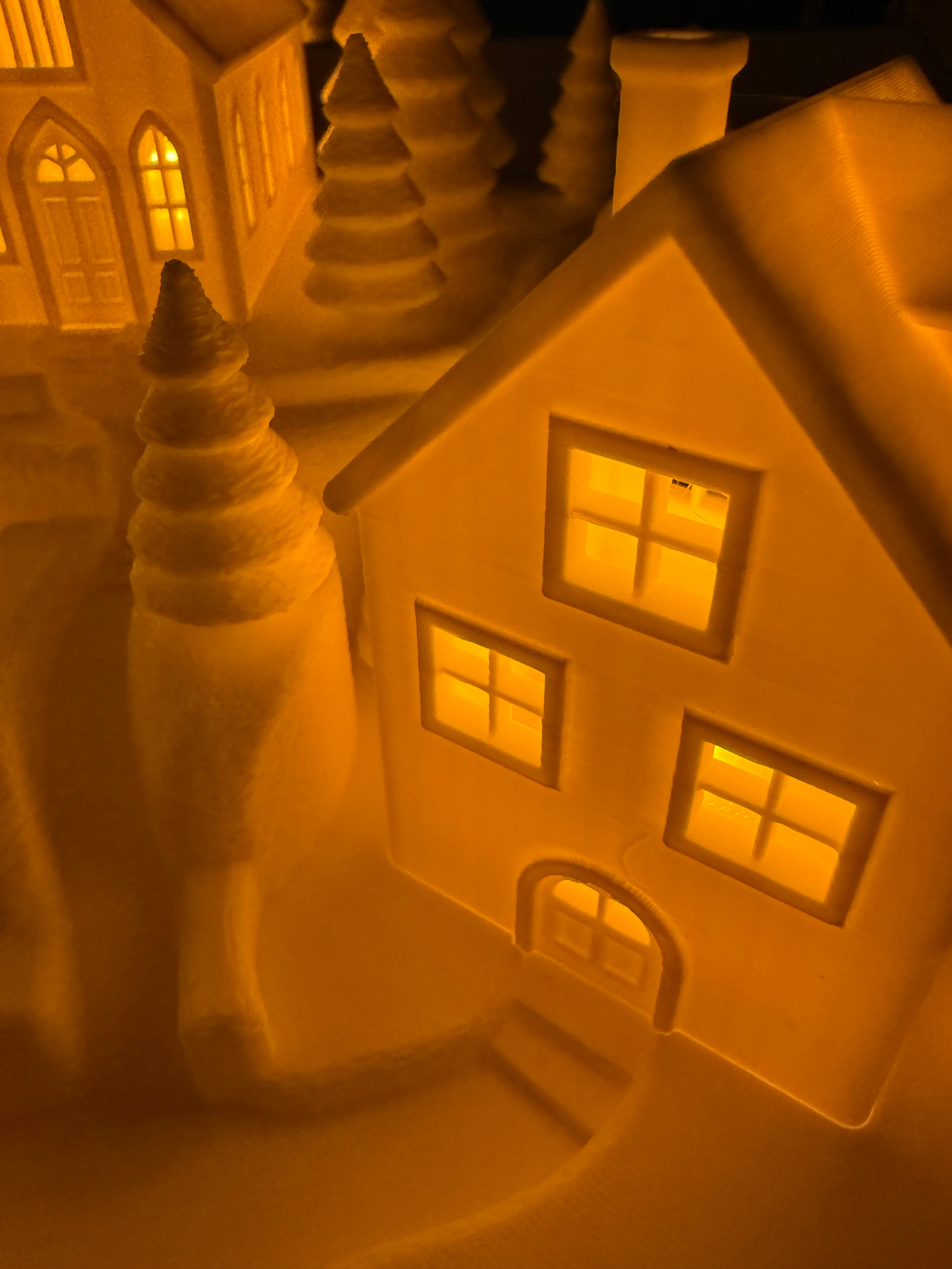 Tealight houses 3D printed décor