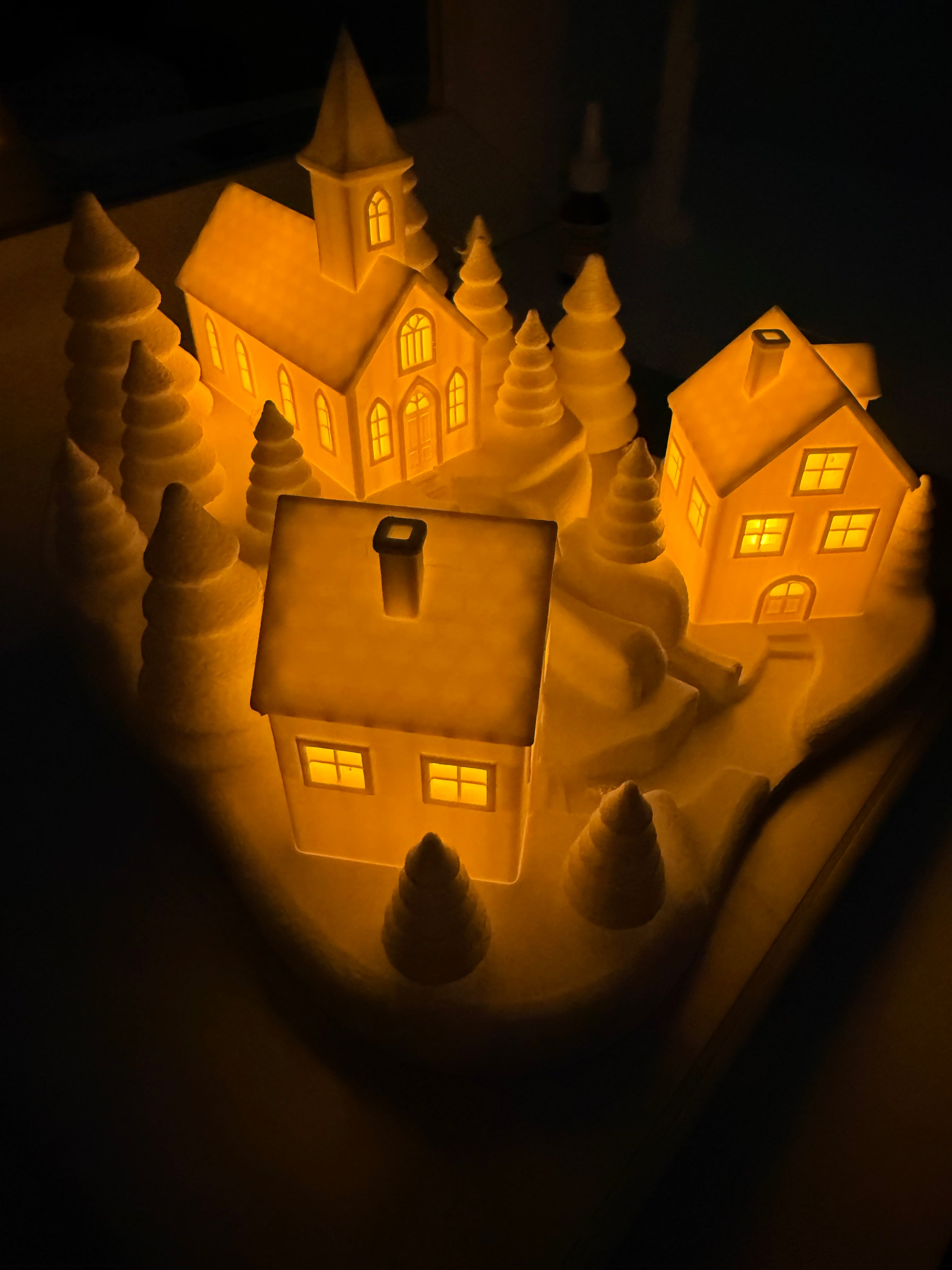 Tealight houses 3D printed décor
