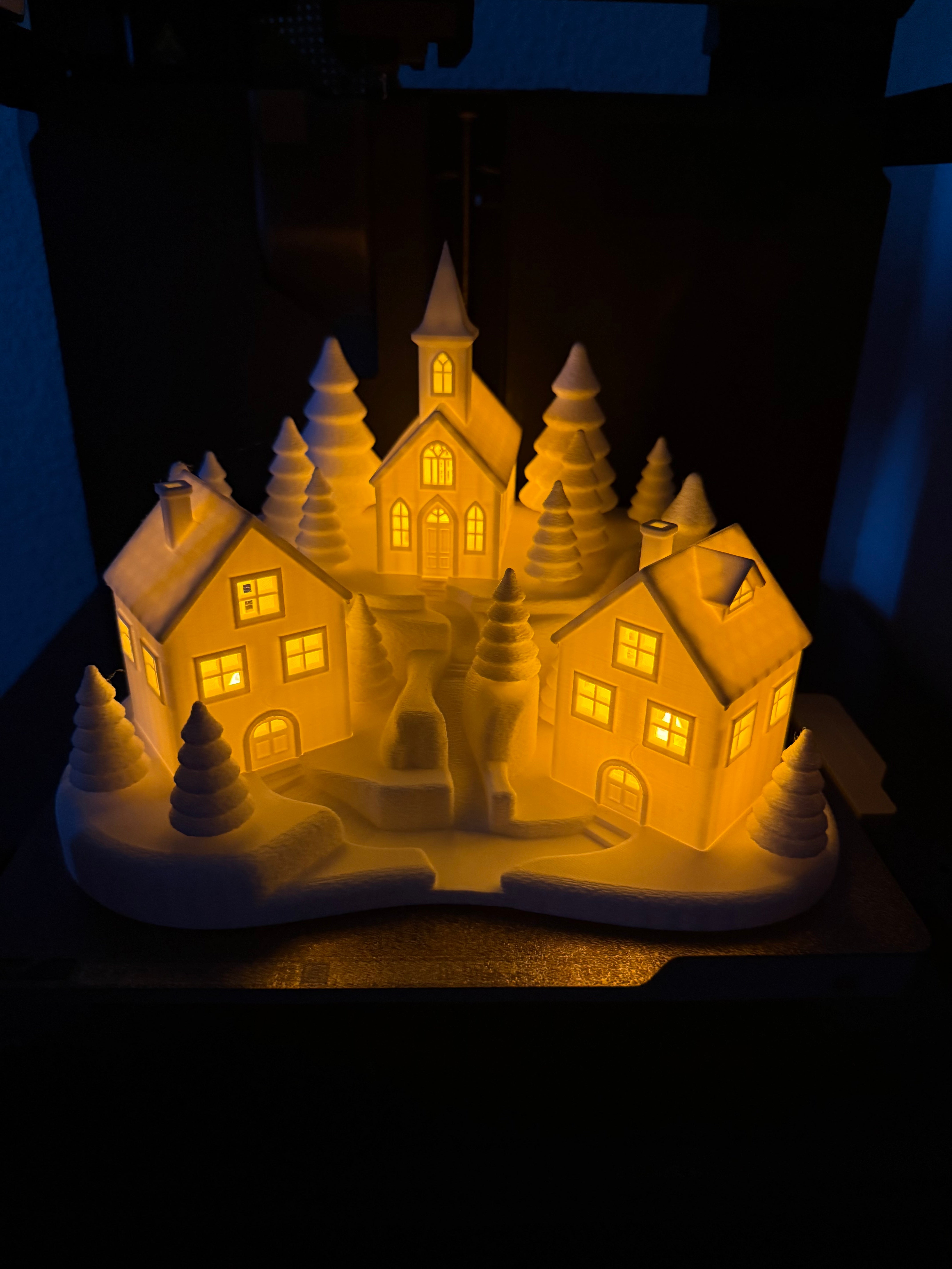 Tealight houses 3D printed décor