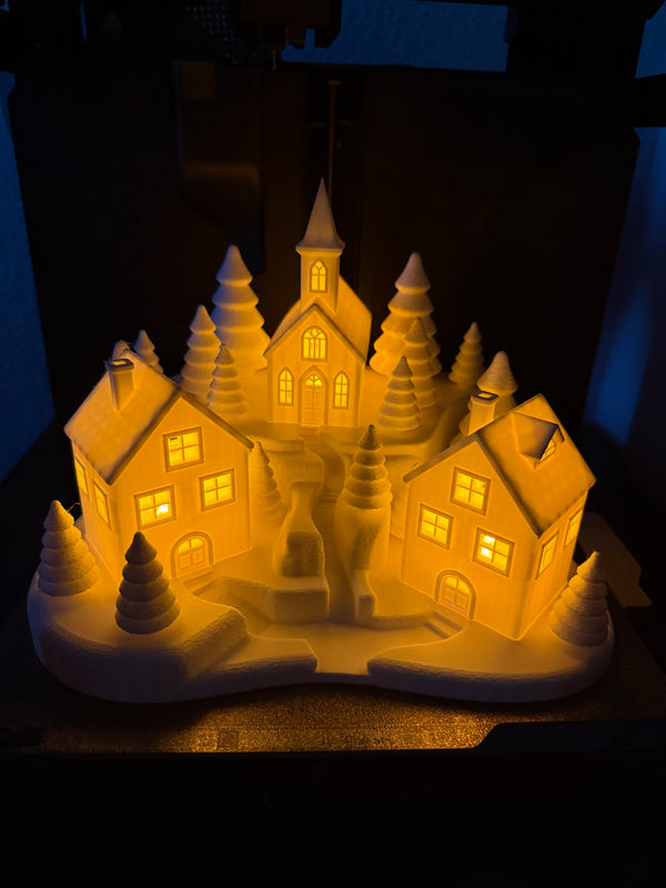 Tealight houses 3D printed décor