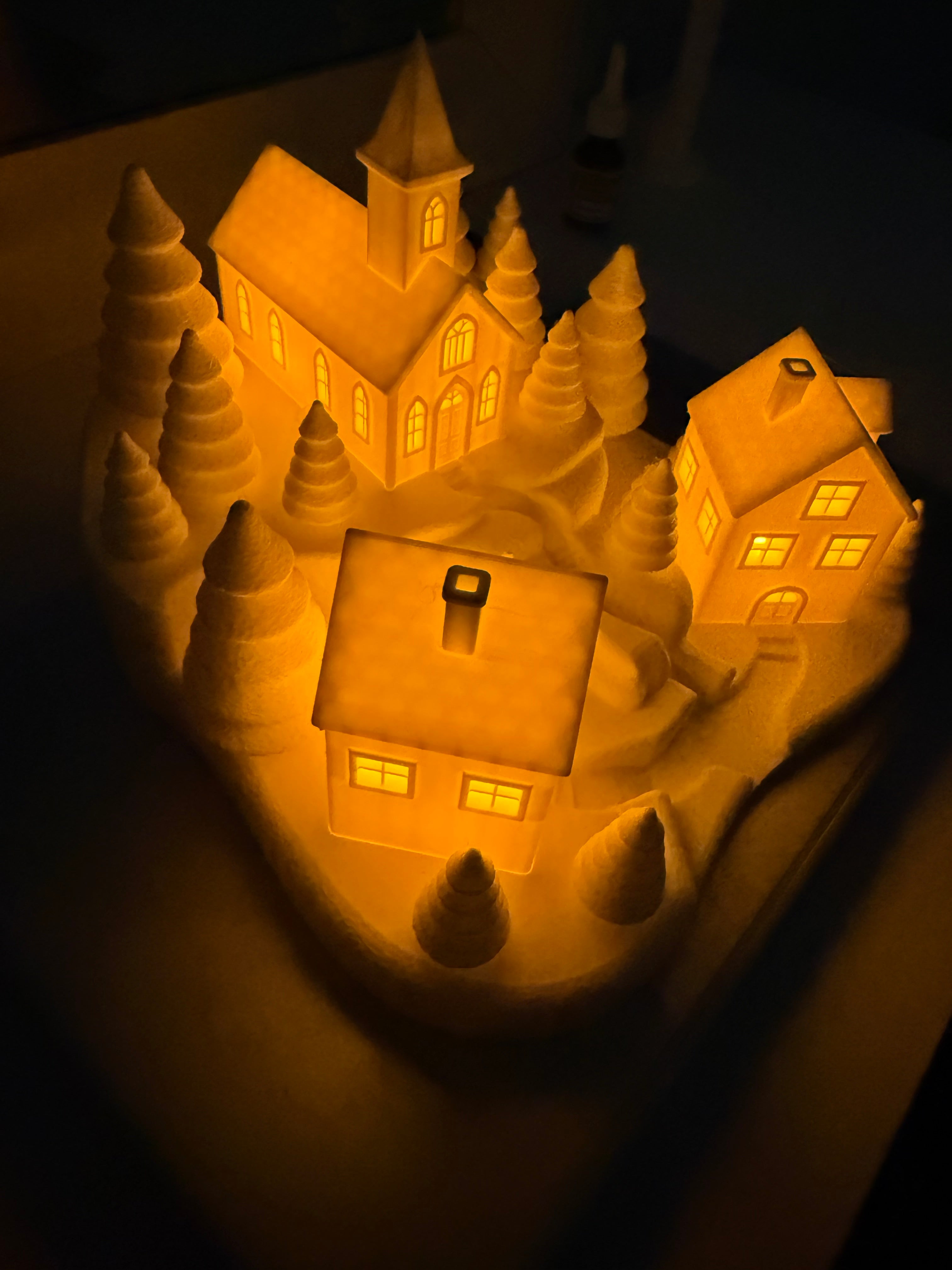 Tealight houses 3D printed décor