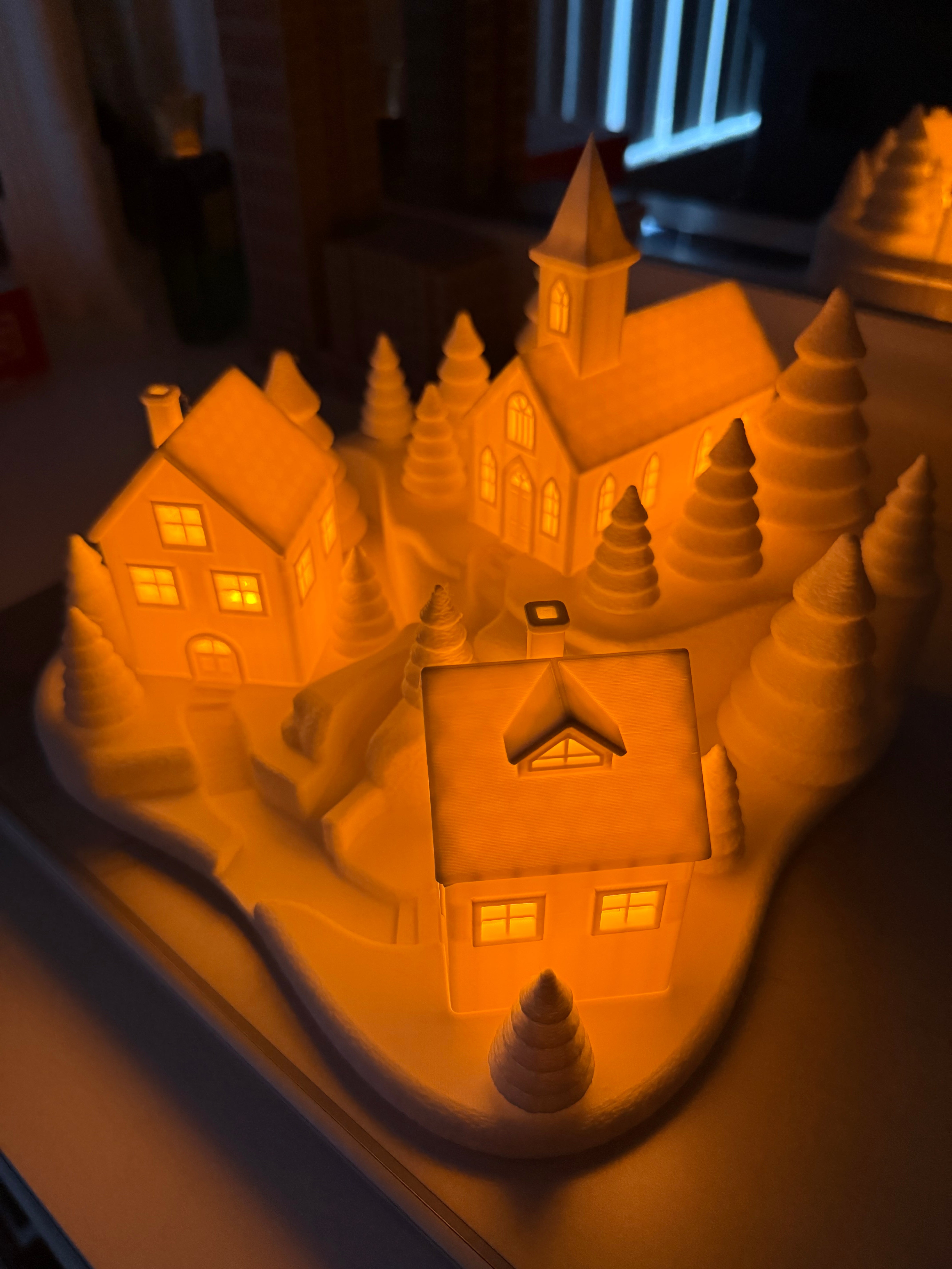 Tealight houses 3D printed décor